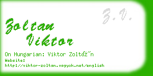 zoltan viktor business card